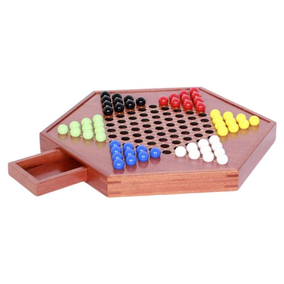 Chinese Checkers Includes 60 Wooden Marbles Drawer Storage Chess Pieces