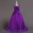 thumbnail image 6 of Fgnfyis Girls Dress Long Flowy Summer Formal Gown for Piano Performance Party Wedding Toddler Girl Dress Purple 13-14 Years, 6 of 6
