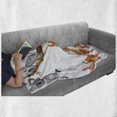 thumbnail image 6 of Tropical Animals Soft Flannel Fleece Blanket, Australian Baby Kangaroos and Koala Bears in Different Positions Art Print, Cozy Plush for Indoor and Outdoor Use, 70" x 90", Grey Brown, by Ambesonne, 6 of 6