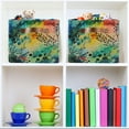 thumbnail image 6 of Yayeee 2 Pack Canvas Storage Basket with Handles for Shelves Fabric Bins Closet Organizer, Colorful Plants, 6 of 8
