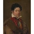 thumbnail image 2 of Jean Baptiste Joseph Wicar 12x14 Gold Ornate Wood Frame and Double Matted Museum Art Print Titled - Portrait of a Young Man, 2 of 4