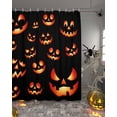 thumbnail image 2 of Halloween Shower Curtain Set ，Waterproof Fabric Shower Curtains Expression Pumpkin Shower Curtains for Bathroom,Bathroom Decor 72"x72", 2 of 6