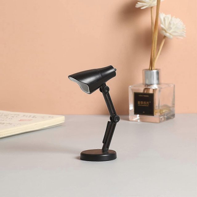 ZHAOCHENG Paquete de 2 minilámparas LED de escritorio, luz de lectura nocturna plegable para el hogar, la habitación, la computadora, gafas de luz nocturna