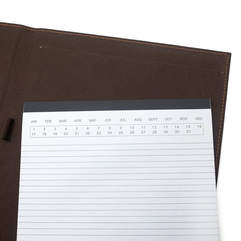 Pen+Gear Bonded Leather Padfolio, Brown, 9.5 in x 12.25 in, 1