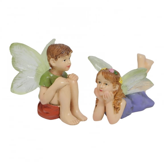 ACDANC Fairy Garden Accessory Boy House Patio Resin Figurine Miniature Fairy