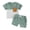 Green, variant on Akiihool Baby Summer Outfits Toddler Baby Boys Clothes Set Short Sleeve T-Shirt and Shorts Summer 2 PCS Outfit for 6M-3Y(Green,12-18 Months)