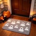 thumbnail image 5 of Halloween Cute Ghost Shaggy Bath Mat, Fluffy White Ghost Tufted Doormat, Non Slip Absorbent Floor Rug, for Bathroom, Bedroom, Halloween Home Decor, 5 of 7