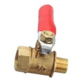 thumbnail image 4 of Brass Ball Valve with Rotary Handle Male Female Thread Hose Connector Switch Garden Farmhouse Water Flow Control Home Fitting 1/4 Inch, 4 of 8