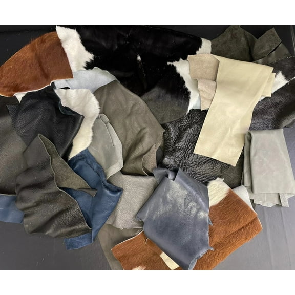 Assorted Leather Fabric - Scrap Bundles