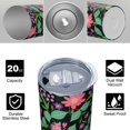 thumbnail image 4 of Pioneer Flower Floral Print Pattern 20oz Skinny Tumbler with Straw & Lid, Double Wall Vacuum Insulated Cup, Leak-Proof, Cup Holder Friendly, Hot 6H Cold 12H, 4 of 6