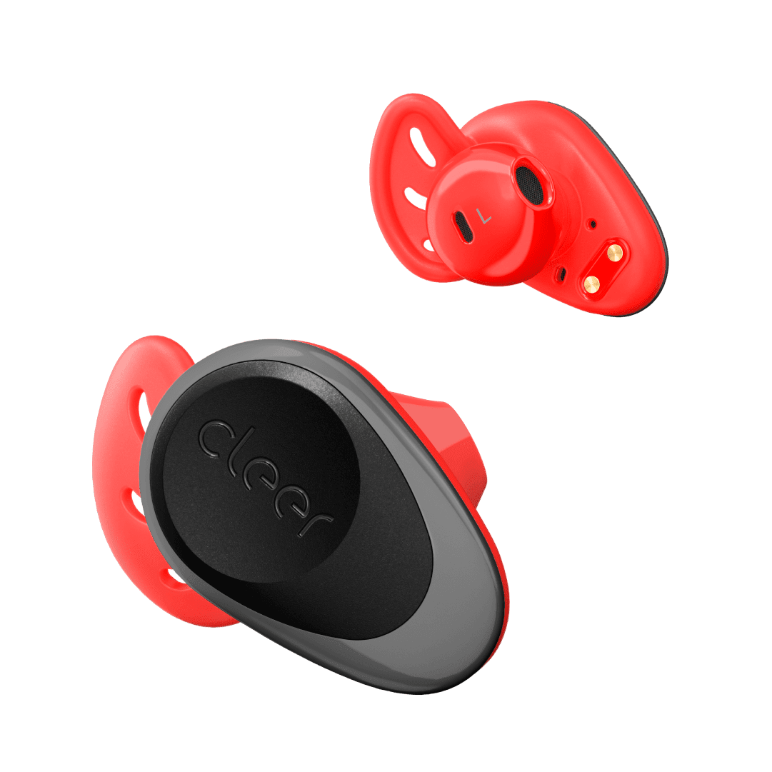 Wireless IPX4 Waterproof Sport Earbuds Headphones C Skirts Secure Twist Fit Sweatproof Waterproof Bluetooth 6hrs 14hrs Case Cleer Audio GOAL Walmart