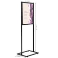 thumbnail image 2 of M&T Displays Metal Eco Info Board, Black 18x24 Inches Slide-In Poster Sign Holder 1 Tier Double Sided Floor Standing Pedestal Advertising Display with Backing and Anti-Glare Lens, 2 of 8