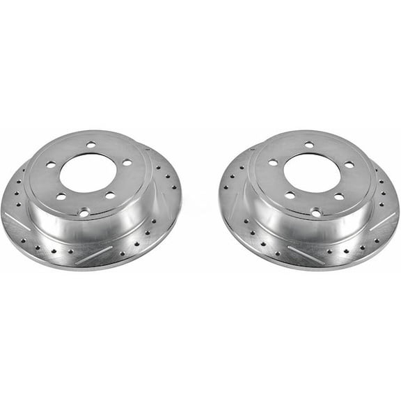 Rear Brake Rotor Set - Compatible with 2008 - 2017 Mitsubishi Lancer 2009 2010 2011 2012 2013 2014 2015 2016