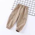 thumbnail image 5 of Boys Cargo Joggers Pants Elastic Waist Jogging Youth Hiking Trousers Kids School Uniform Sweatpants 8-9T, 5 of 7