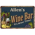 thumbnail image 1 of Allen's Wine Bar Green Sign Rustic Decor 8 x 12 High Gloss Metal 208120055321, 1 of 1