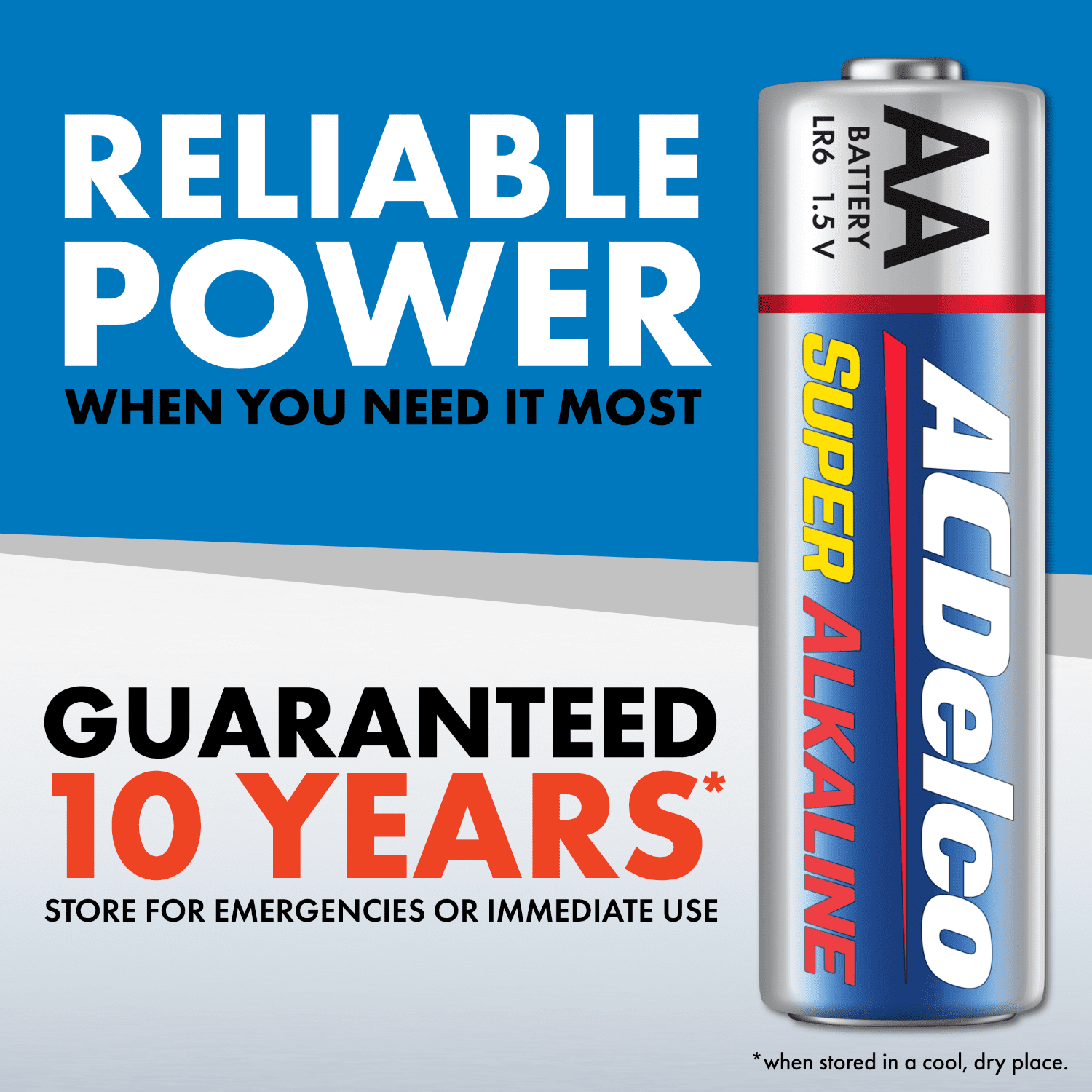 ACDelco AA Super Alkaline Batteries, 1.5 Volts, 24-Count