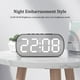 thumbnail image 5 of Reloj despertador digital Simples LED Pantalla digital grande Reloj despertador de moda con múltiples configuraciones Características Escritorio Mesita de noche Estudio Cocina Reloj de espejo (blanco), 5 of 6