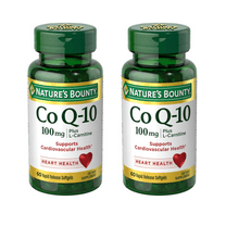 (2 pack) Nature's Bounty CoQ10 100 mg L-Carnitine Softgels for Heart, 60 Count