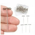 thumbnail image 3 of 50/100Pcs 27/32/38/45/50MM T Pin Needles Wig Making T Pins for Blocking Knitting Assorted Sizes T-Pins Stainless Steel, 3 of 9