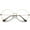 Gold / Clear, variant on Classic Oversize Slim Metal Frame Clear Flat Lens Round Eyeglasses 56mm (Silver / Clear)