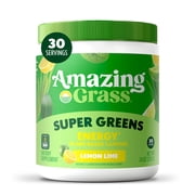 Amazing Grass, Greens Blend Superfood Energy, Powder, Lemon-Lime - 7.4 oz 30 Servings