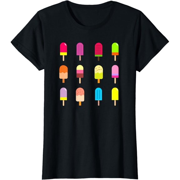 Novelty Popsicle Fun Summer Design Ice Cream Gift T-Shirt