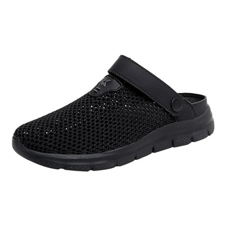 

GEZHEN Spring And Autumn Soft Soled Mesh Breathable Slip On Women s Casual Comfortable Sports Half Slippers Orthopedic Shoes Woven Go Walking Foam Arch Support Hands In Sneakers