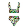 thumbnail image 5 of Daiia Colorful Tie Dye Stained Glass Women's Bikini Set Two Piece Swimsuit High Waisted Bikini Adjustable Straps Bikini Perfect for Beach, Pool, and Summer Vacation-Medium, 5 of 9