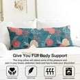 thumbnail image 3 of Floral Body Pillow Cover – Soft & Breathable, Hidden Zipper, 20"x54", Vintage Wildflower & Botanical Print with Butterflies & Bees – Gift for Side Sleepers, Pregnancy, Farmhouse Decor, 3 of 7