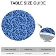thumbnail image 5 of Clean-Lined Floral Round Tablecloth with Elastic Fit, Soft and Durable for Indoor Dining or Patio Events, Fits 44-52 Inch Round Tables, 5 of 6