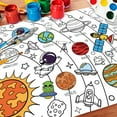 thumbnail image 4 of Qrieeo 43.3x31.5 Space Coloring Poster with Picture, Giant Astronaut Painting Poster, Large Coloring Tablecloth for Classroom Home Birthday Party Supplies Favor, Paper Table Cloth for Coloring, 4 of 11