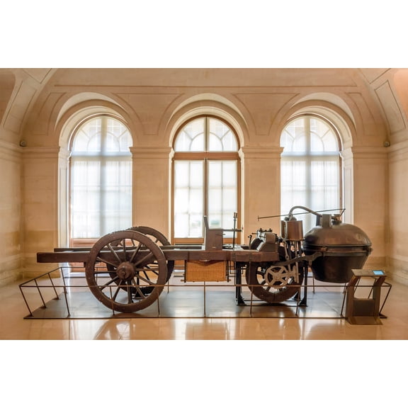 24x36 gallery poster, Cugnot's steam wagon, the second (1771) version