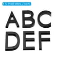 thumbnail image 3 of Uxcell House Numbers 3D Mailbox A-F for Outside, 12Pcs, Black, 3 of 6