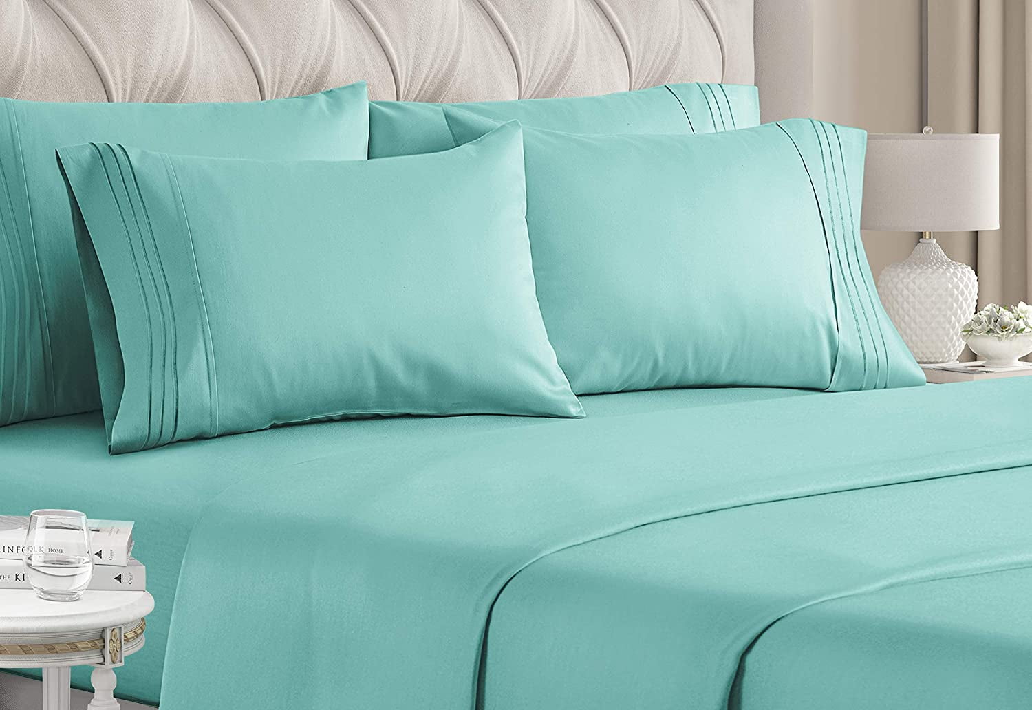 Details about   Cushy Bedding Fitted Sheet+Pillow Case Ultra Wall Depth AU Double Size All Solid 