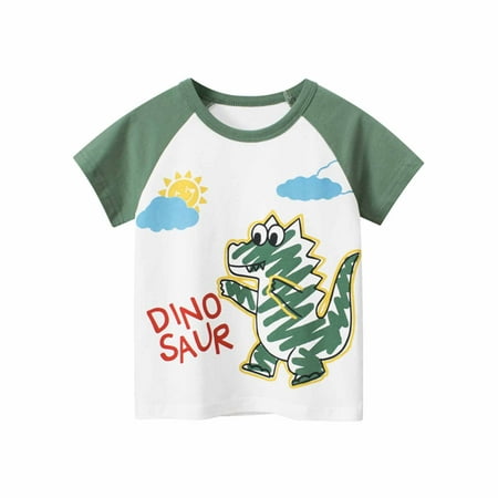 

AURIGATE Kids 3D Printed Graphics Shirts Boys Girls T-Shirt Tees Cute Dinosaur Tops Short Sleeve Clothes