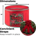 thumbnail image 3 of Multiple Wreath Storage Container Garland Bag 20-24 Inch Soft Wreaths Red, 3 of 7