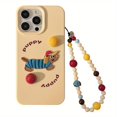 thumbnail image 1 of Glutinous Rice Shell, Milk Yellow Embroidered Dog + Bracelet Mobile Phone Case for Apple Iphone 12/13/14/15/16 Pro Max, 1 of 5