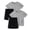 Gray, variant on Boys Athletic Clothing Sets 4 Piece, Crewneck Short Sleeve T-Shirts and Shorts with Reflective Tape, Sports School PE Tracksuit Breathable Quick Dry Football Training Activewear Summer Outfits