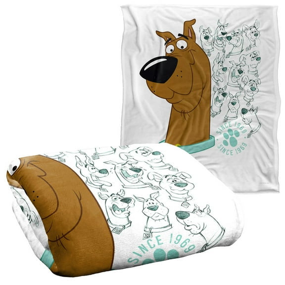 Scooby-Doo Evolution of Scooby Doo! Officially Licensed Silky Touch Super Soft Throw Blanket 50' x 60'