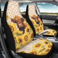thumbnail image 4 of POLERO Cow Sunflower Car Seat Covers for Men, 2 Pack Vehicle Seat Protector Car Covers Easy Install Waterproof Front Seat Cover, 4 of 9