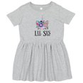 thumbnail image 3 of Inktastic Little Sister Unicorn Lil Sis Girls Toddler Dress, 3 of 5