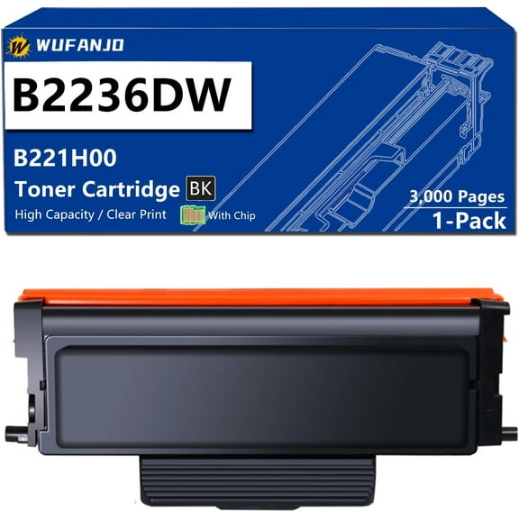 B2236DW Black Toner Cartridge for B221H00 Compatible for Lexmark B2236dw MB2236adw MB2236adwe Printer, High Yield 3,000 Pages, with Chip 1 Pack
