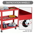 thumbnail image 6 of Jopath 3-Tier Rolling Tool Cart Utility Cart on Wheels, 450 lb Heavy Duty Rolling Tool Cart for Warehouse, Garage, Red, 6 of 6
