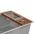 thumbnail image 3 of Ruvati USA RVA1542 Wood Dish Plate & Silverware Caddy Drying Rack for Workstation Sinks, 3 of 4