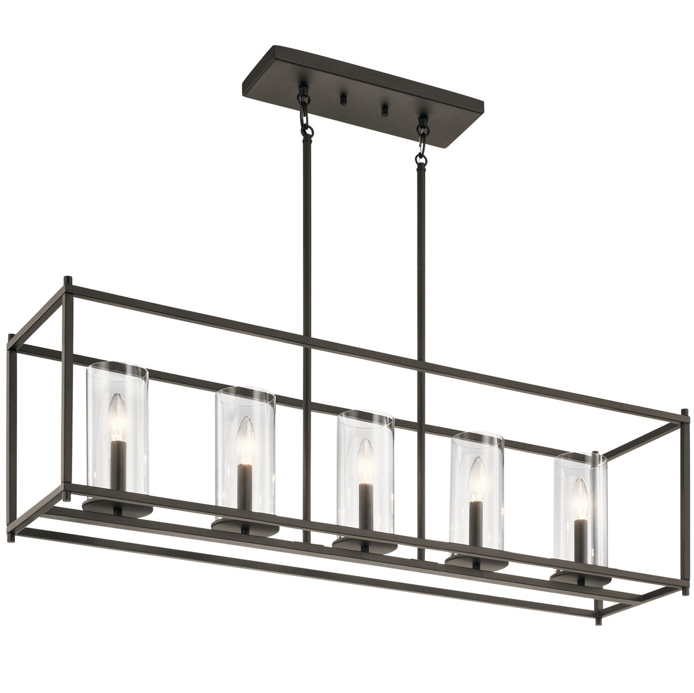 Kichler 43995 Crosby 5 Light 41" Wide Linear Chandelier Bronze