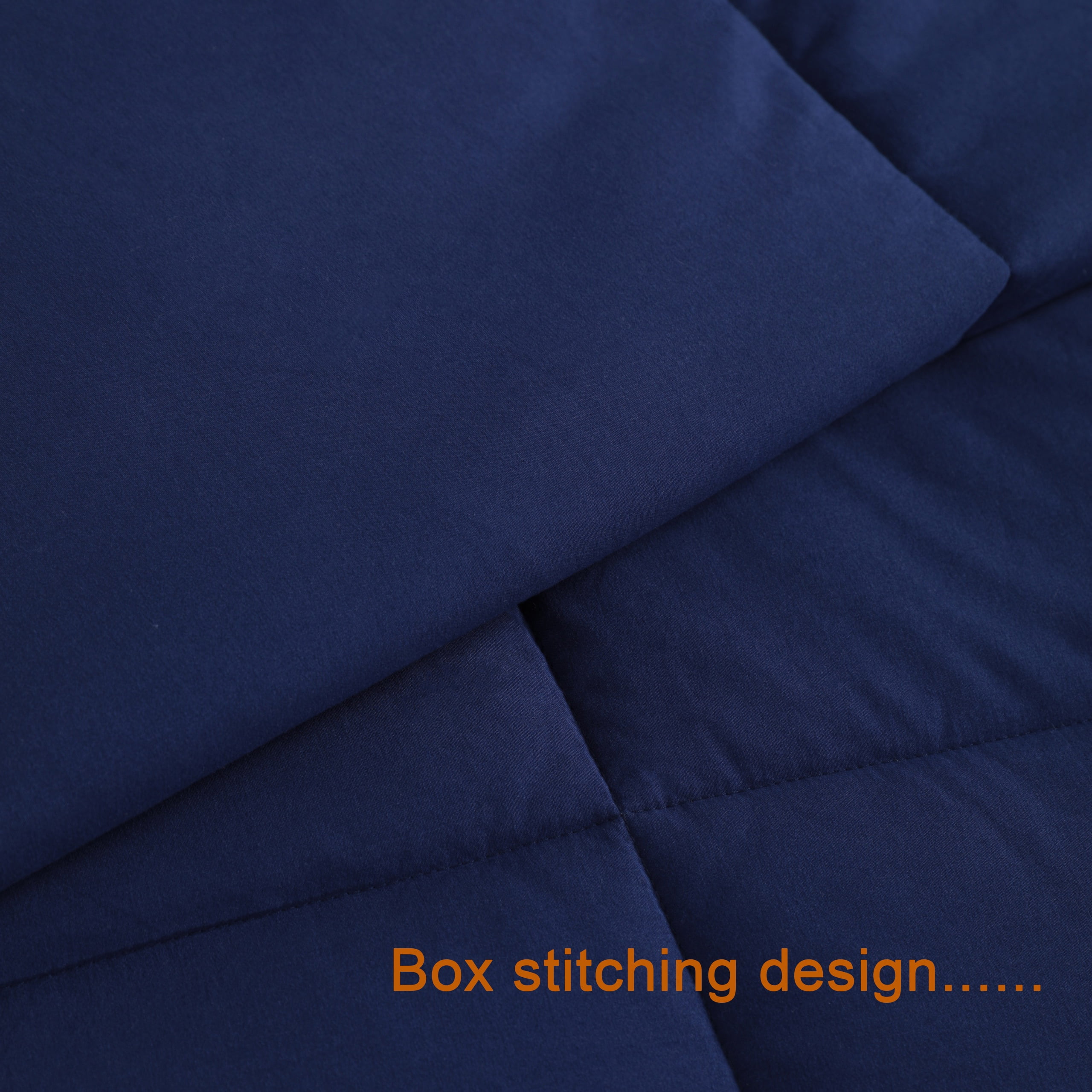 Ntbay King Size Down Alternative Comforter Duvet Insert, All Season Reversible Quilted Bedding with Corner Tabs, Breathable, 104x90 inches, Navy Blue