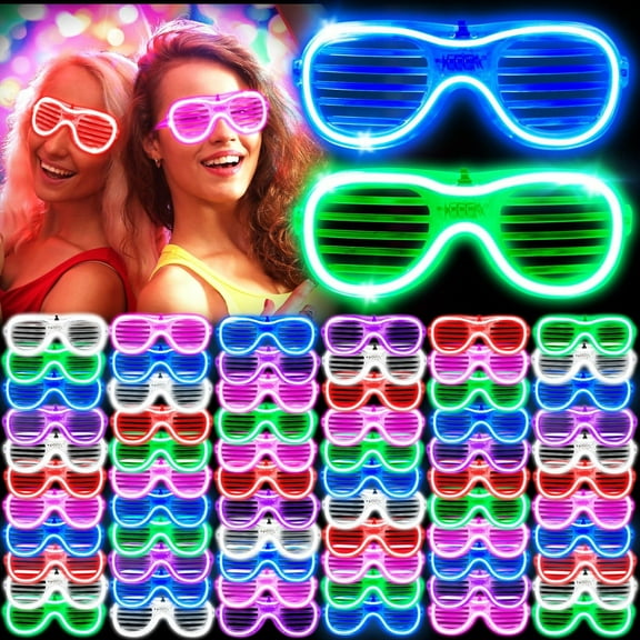 150 Pack Light up Glasses(6 Colors) with 3 Flashing Mode, LED Glasses Bulk For Halloween Neon Rave Party Supplies, Glow in the Dark Party Favor Glasses for Carnival Festival Birthday Wedding Adult Kid