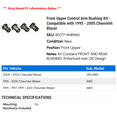 thumbnail image 2 of Front Upper Control Arm Bushing Kit - Compatible with 1995 - 2005 Chevy Blazer 1996 1997 1998 1999 2000 2001 2002 2003 2004, 2 of 2