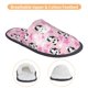 thumbnail image 3 of Balery Funny Panda Draws A Heart Pantuflas de Casa de Felpa Silenciosas con Diseño Estampado, Zapatillas Cómodas Antideslizantes de Algodón para Interior-Large, 3 of 8