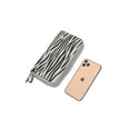 thumbnail image 5 of Daisy Rose Dual Zipper Hand Strap Zip Around Wallet and Phone Clutch - RFID Blocking Leopard Print Card Holder Organizer -PU Vegan Leather - Grey Zebra, 5 of 8
